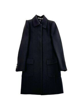 Gucci Interlocking Acetate Polyester Long Coat Black